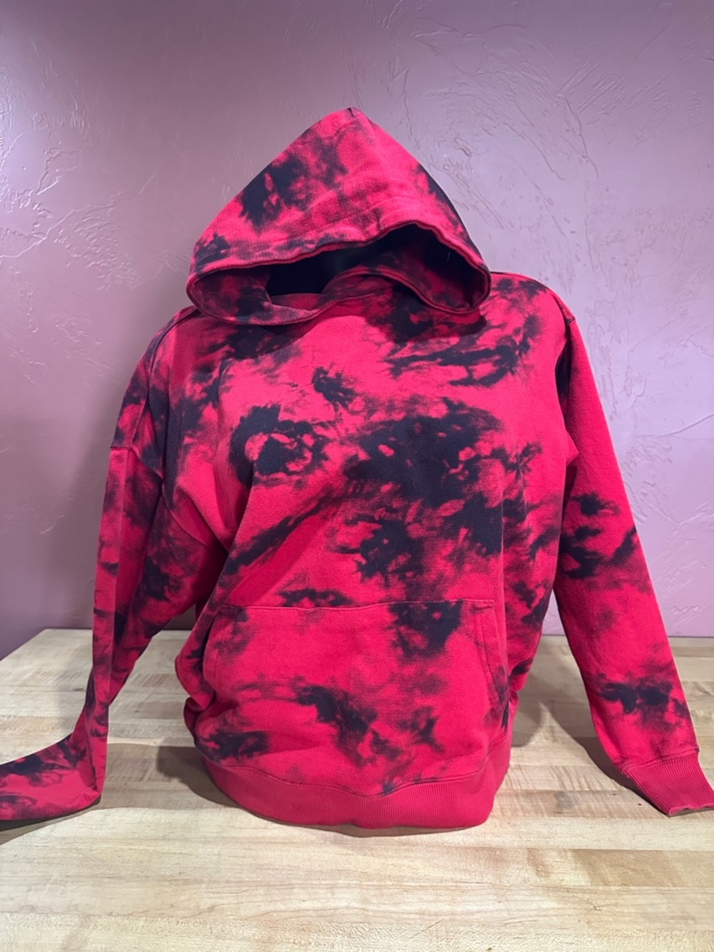 Tie-Dye Hoodie [red black]
